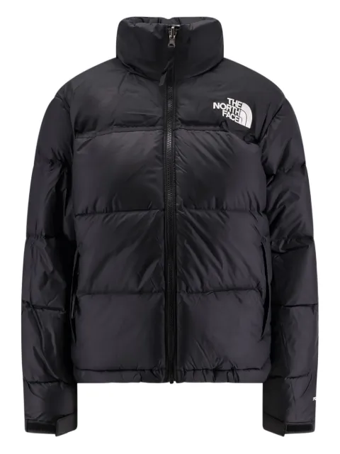 The North Face logo-embroidered puffer jacket