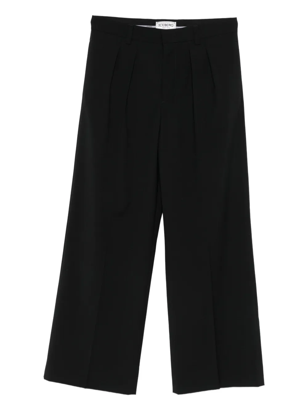 Iceberg pleated wide-leg trousers - ブラック Iceberg pleated wide-leg trousers - ブラック