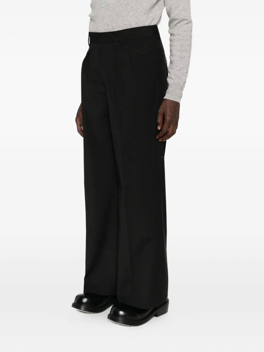 Iceberg pleated wide-leg trousers Zwart