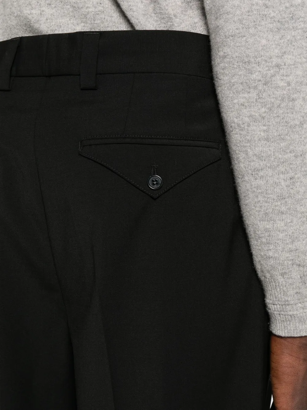 Iceberg pleated wide-leg trousers Zwart