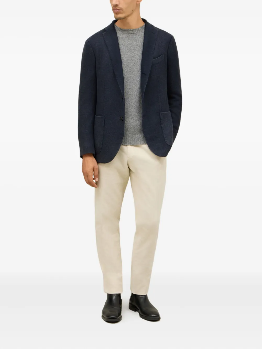 Boglioli Blazer met enkele rij knopen Blauw
