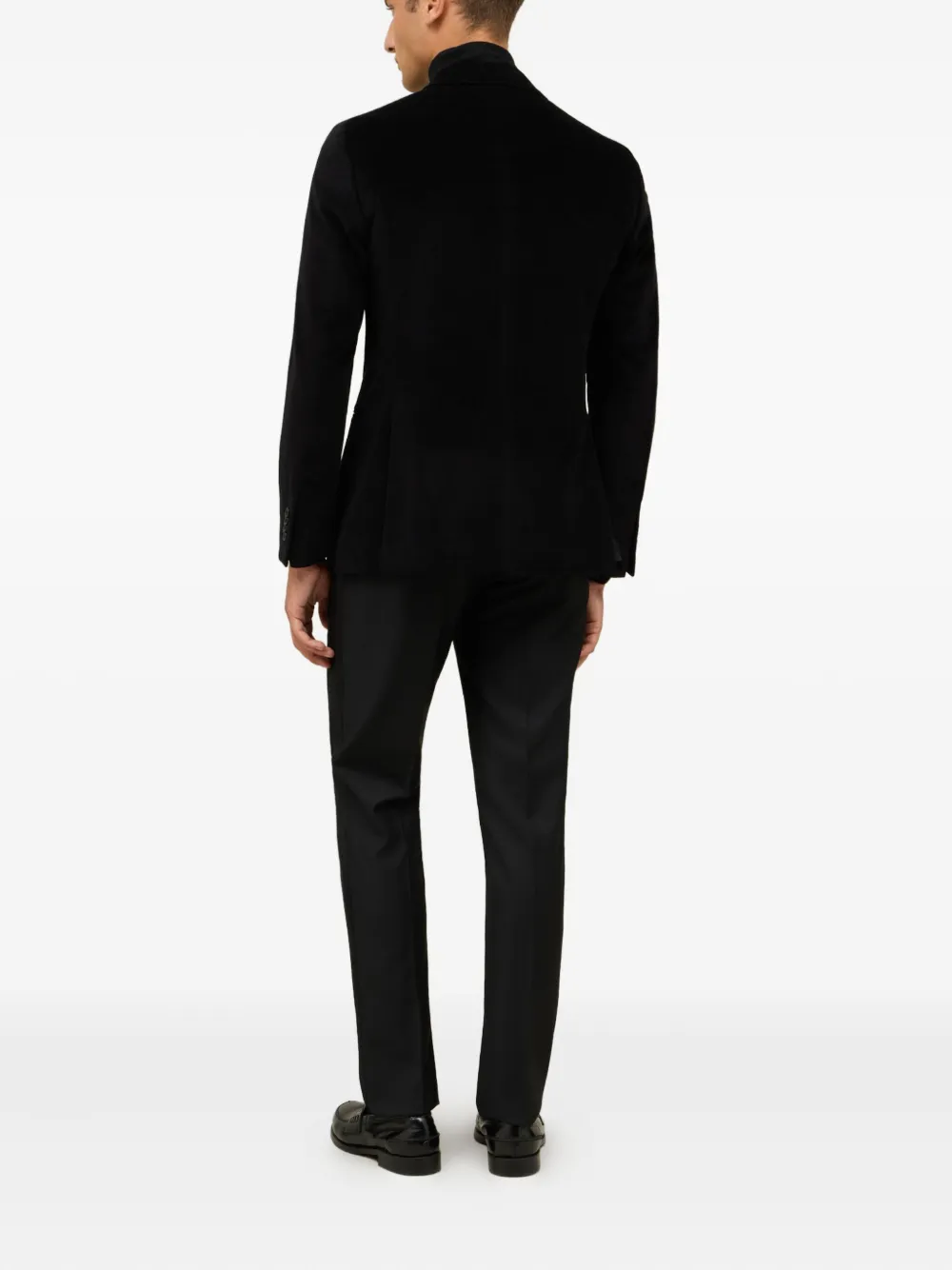Boglioli Fluwelen blazer met sjaalkraag Zwart