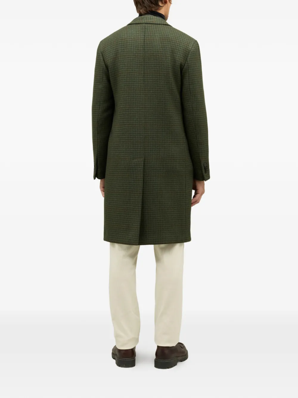 Boglioli double-breasted check coat Groen