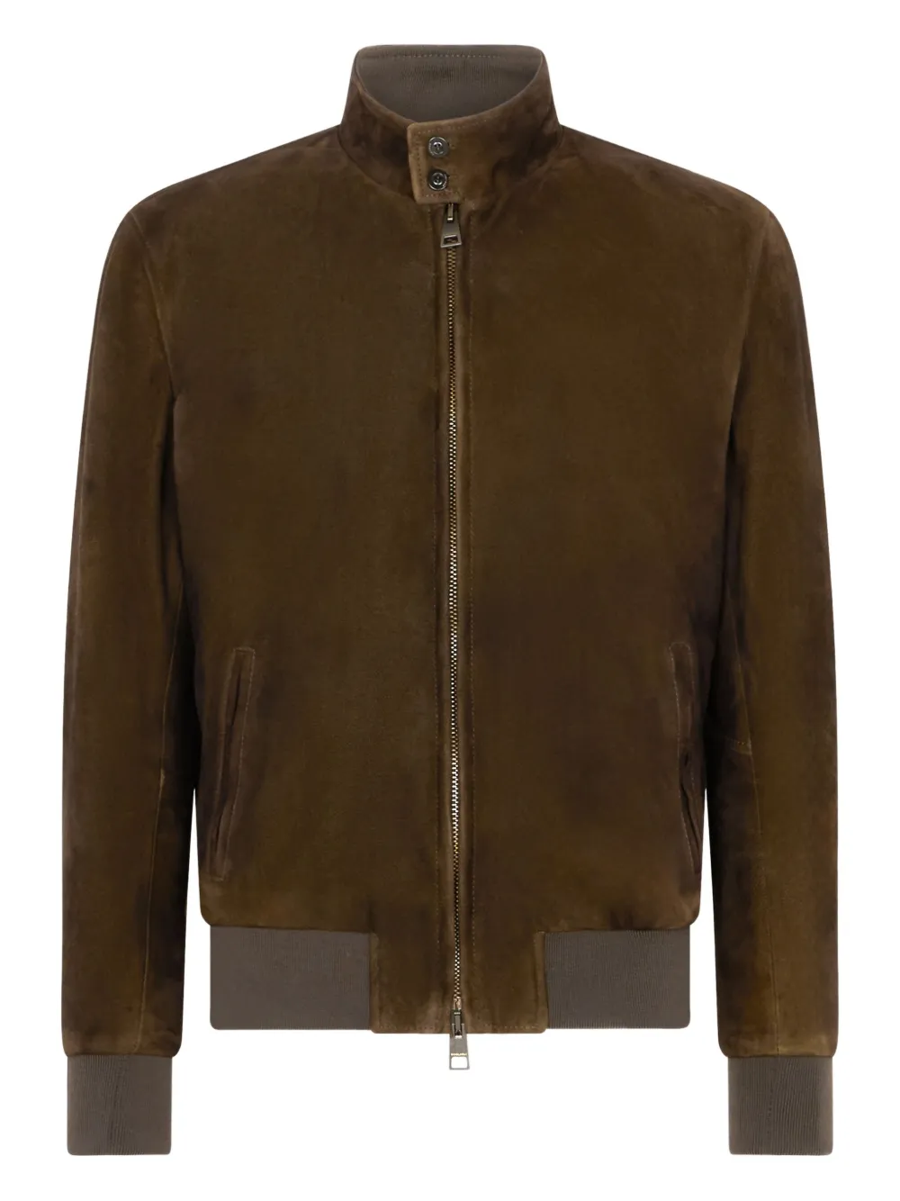 Boglioli zip-up suede bomber jacket Bruin