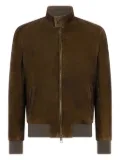 Boglioli zip-up suede bomber jacket - Brown