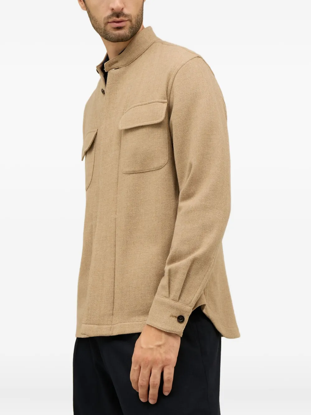 Boglioli Jack met opgestikte zak Beige