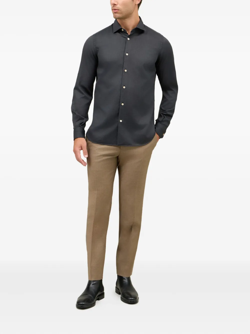 Boglioli Button-down overhemd - Grijs