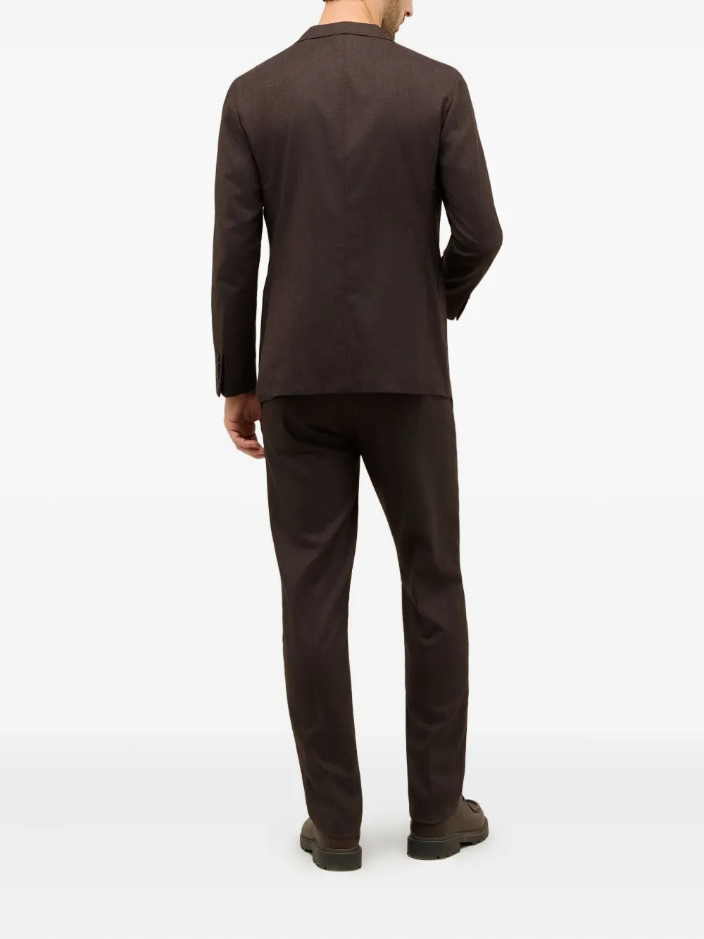 Boglioli Pak met enkele rij knopen Bruin