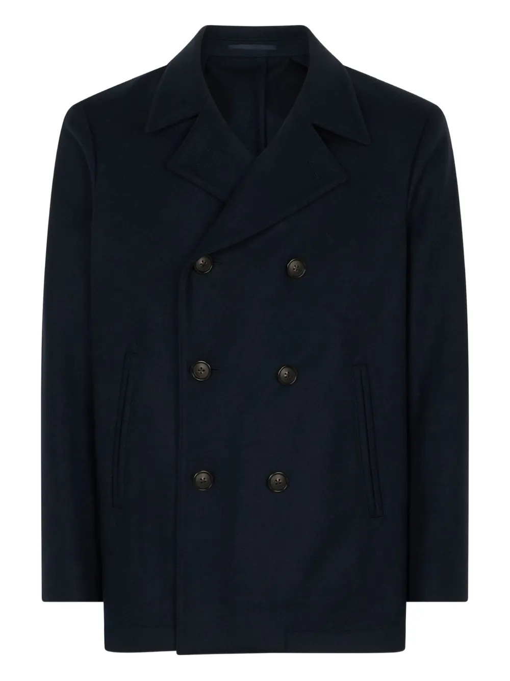 Boglioli double-breasted wool-blend peacoat Blauw