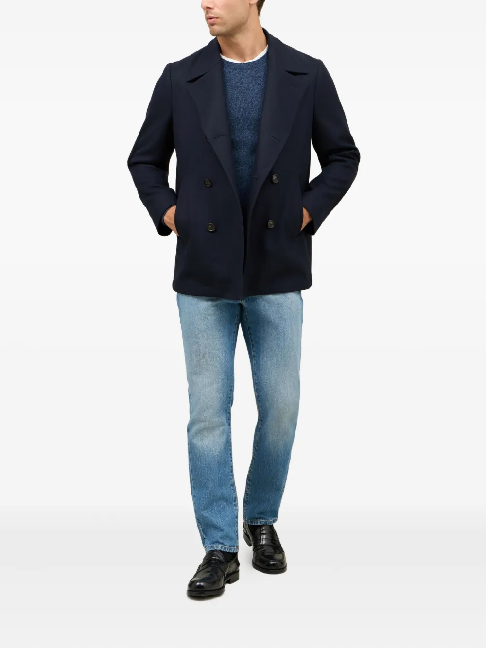 Boglioli Sailorjas met dubbele rij knopen Blauw