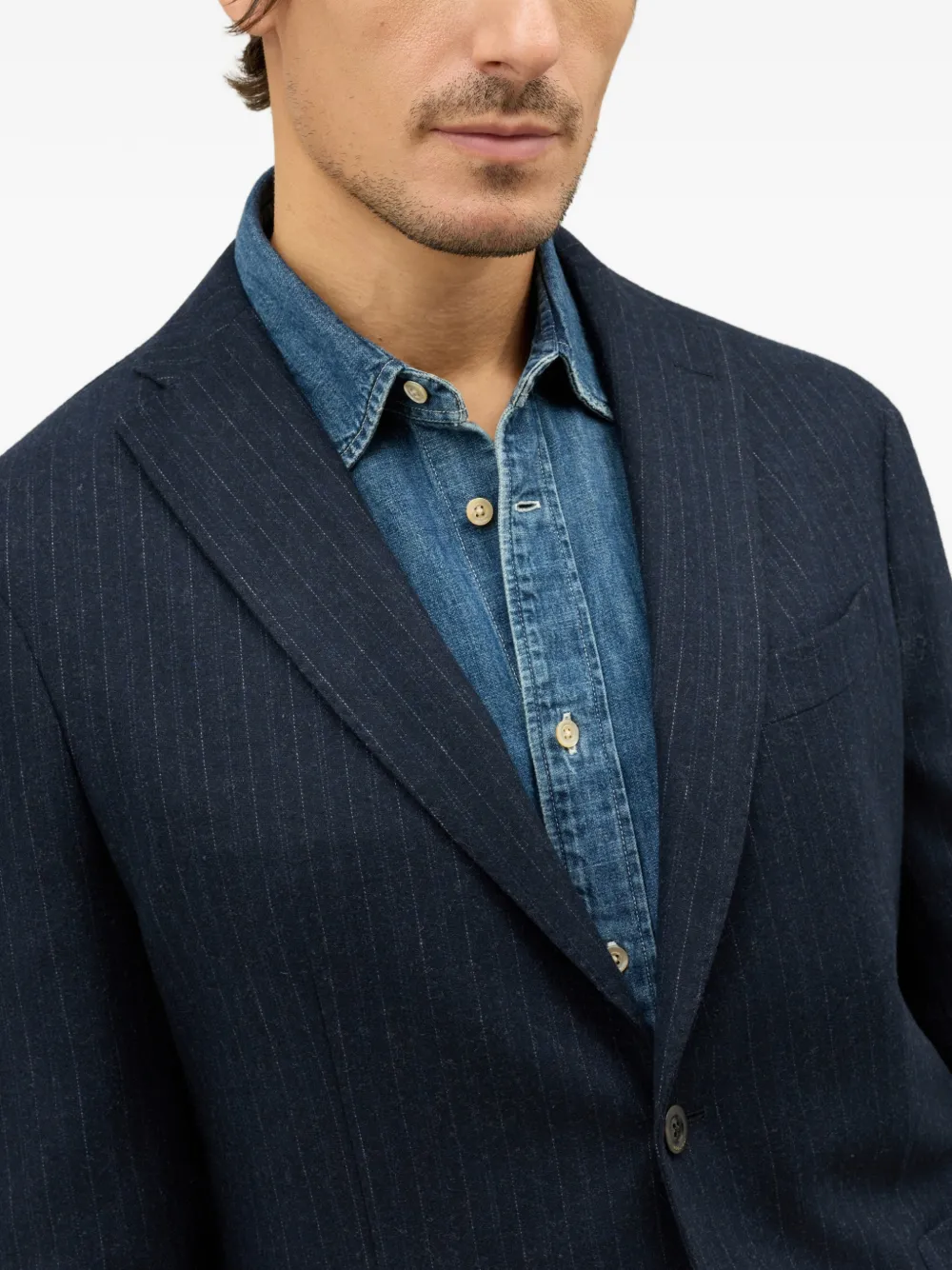 Boglioli K-Suit instripe two-piece suit Blauw