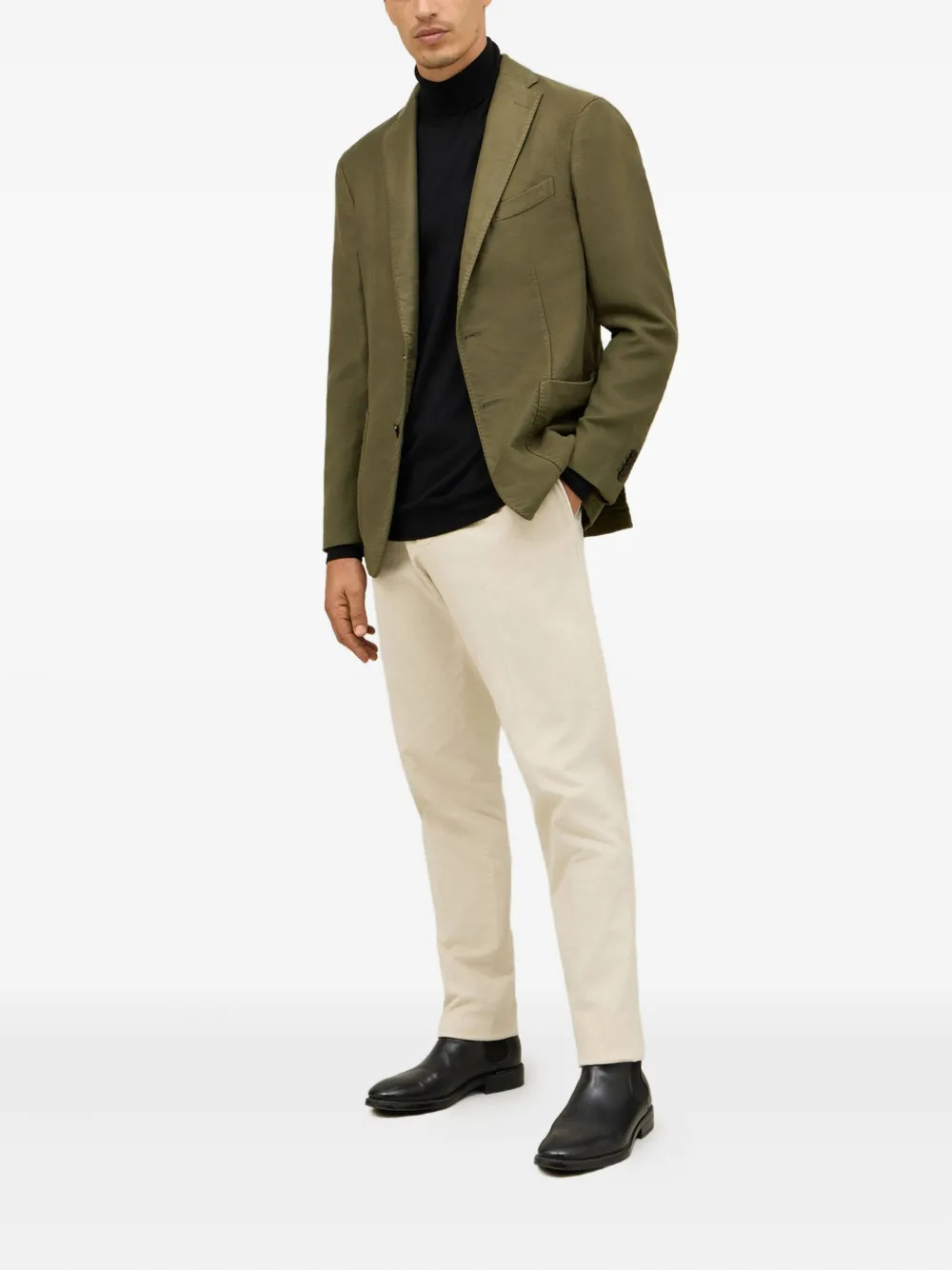 Boglioli Blazer met enkele rij knopen Groen