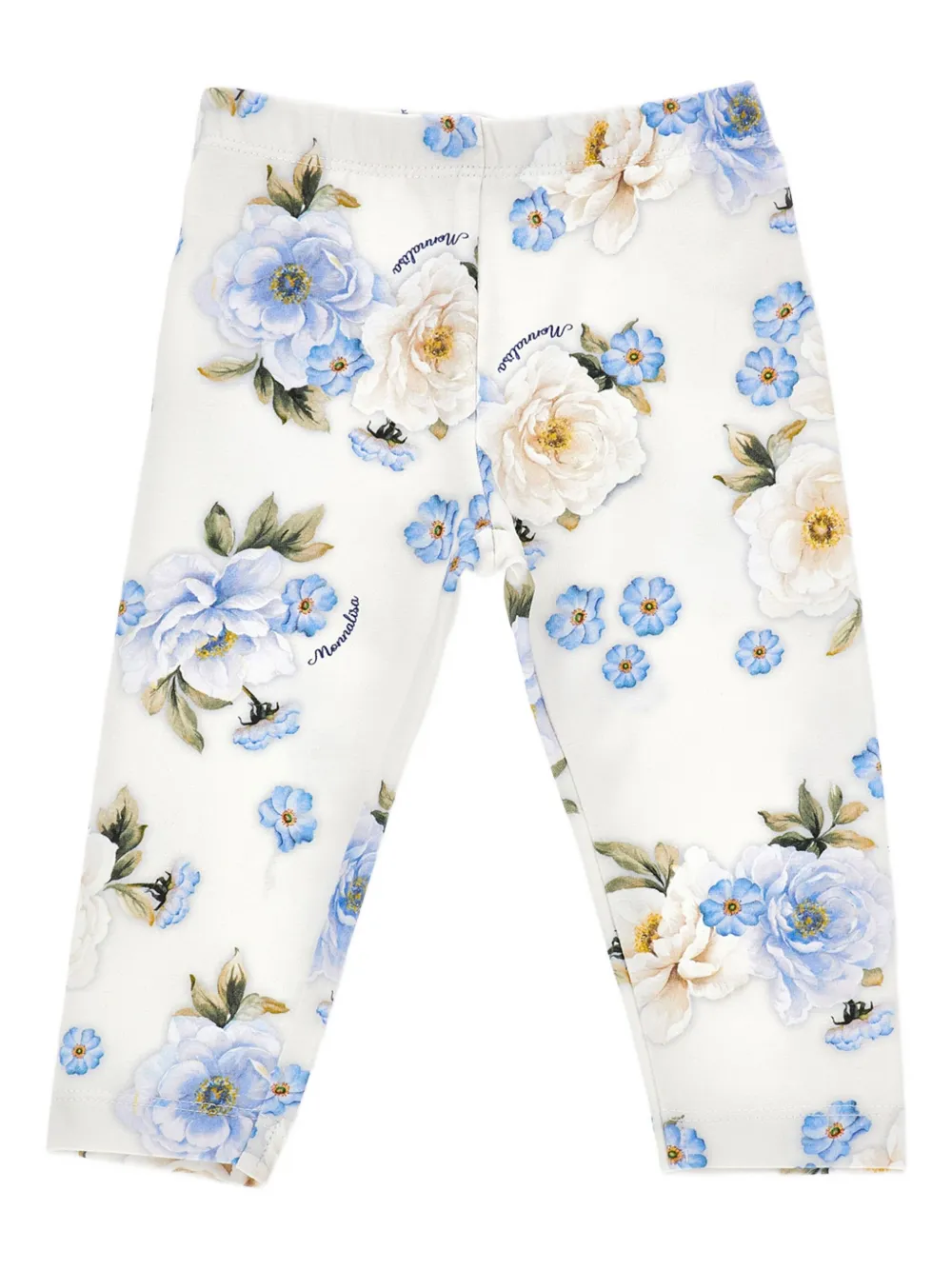 Monnalisa Baby Girls Flower Print Leggings In White