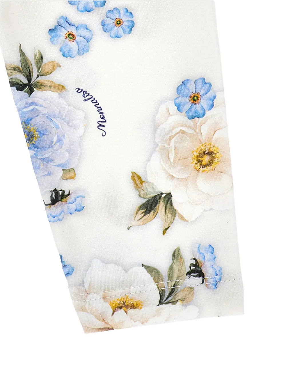 Monnalisa Baby Girls Flower Print Leggings In White
