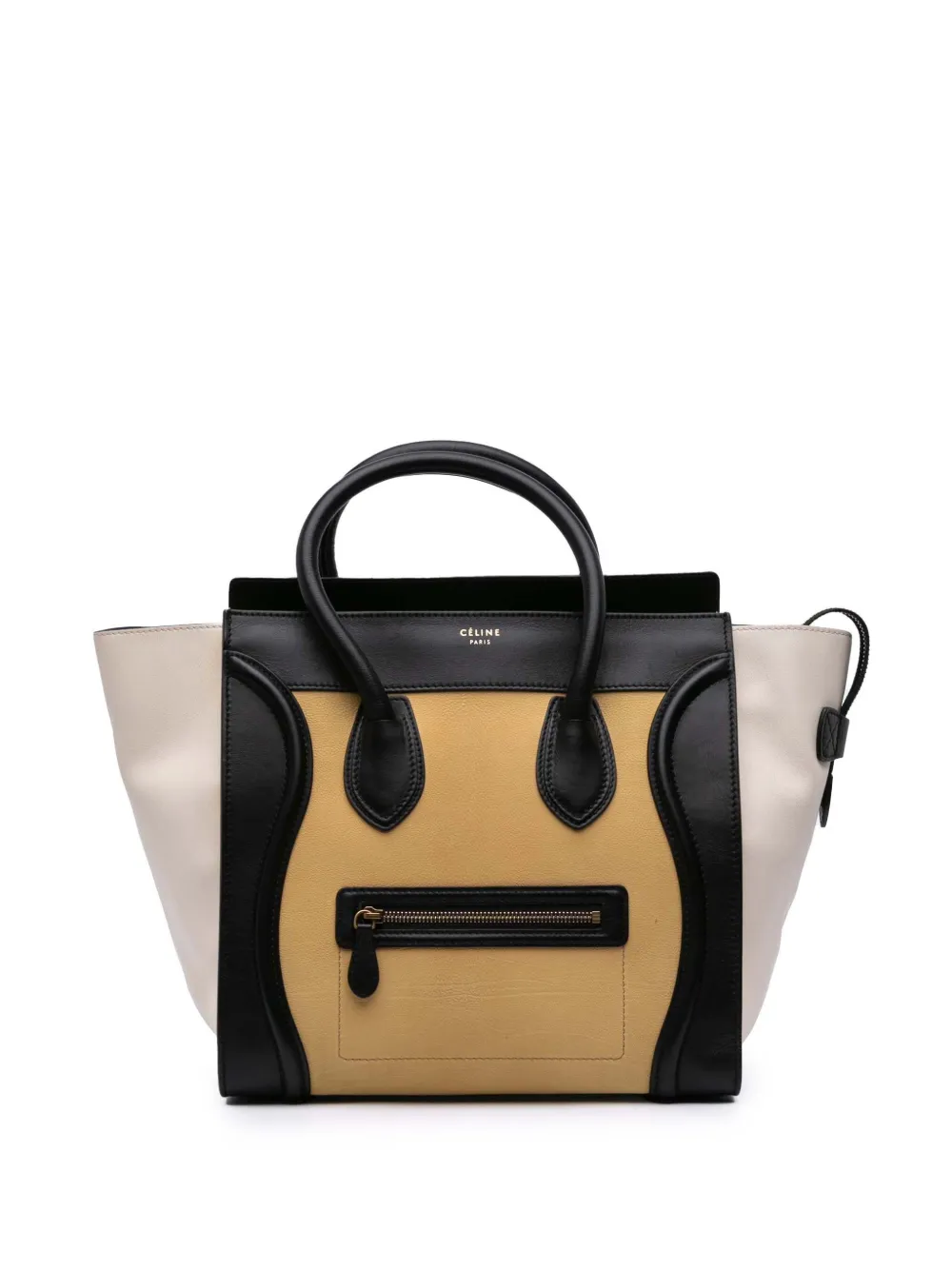 2013 Mini Tricolor Leather Luggage Tote handbag