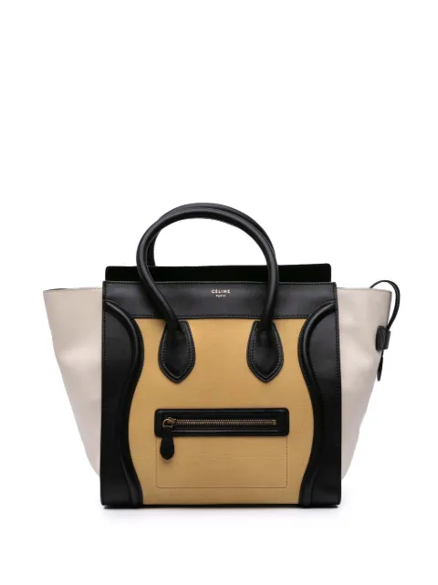 Celine Pre-Owned 2013 Mini Tricolor Leather Luggage Tote handbag