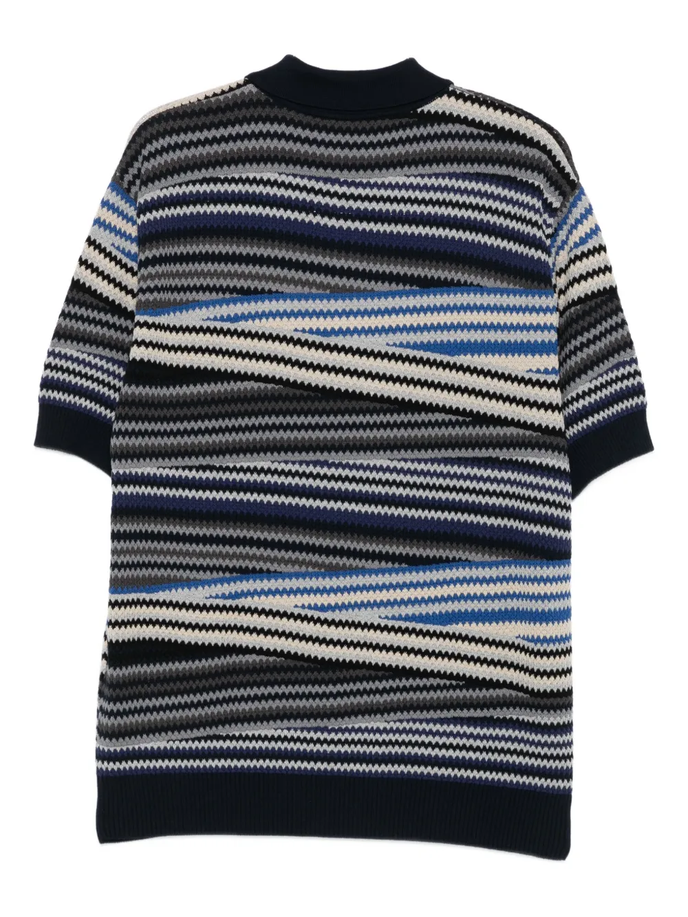 Missoni Gestreept poloshirt met zigzag-patroon - Zwart