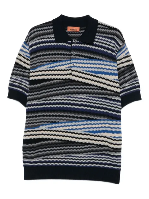 Missoni striped zig-zag polo shirt