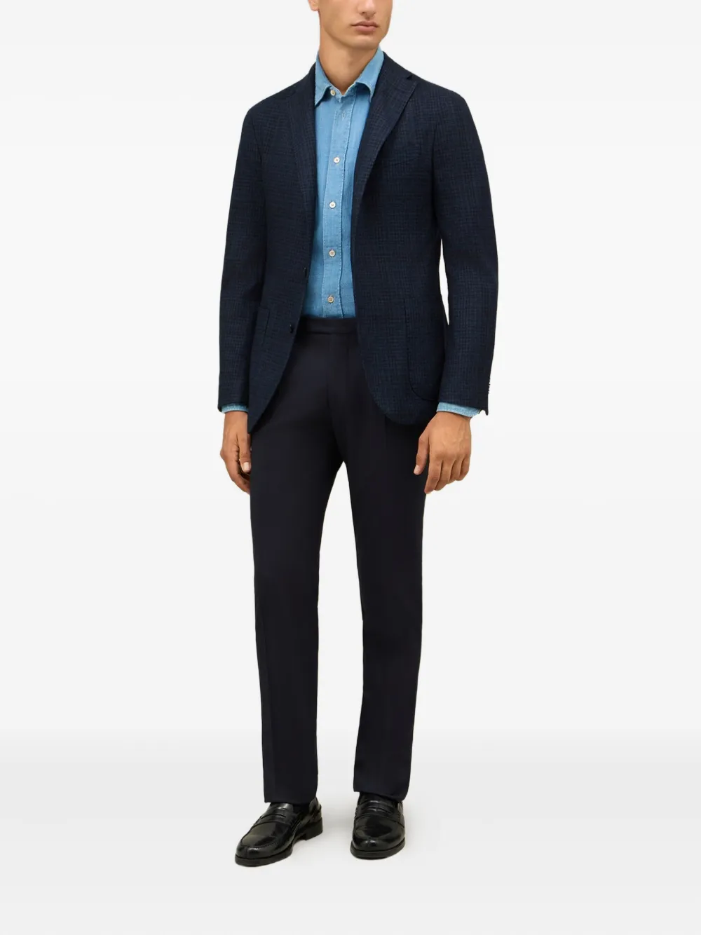 Boglioli Geruite blazer Blauw