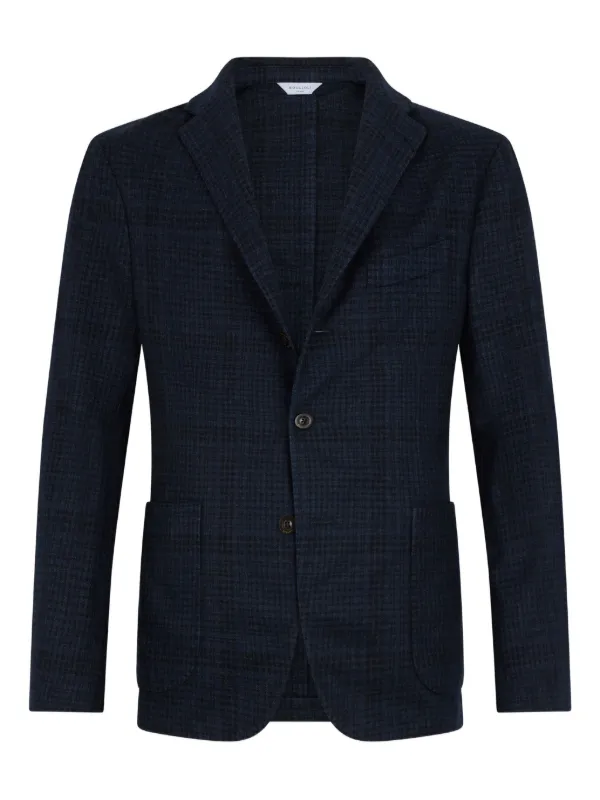 【美品】BOGLIOLI ジャケット チェック×ブルー Boglioli チェック シングルジャケット | ブルー | FARFETCH JP