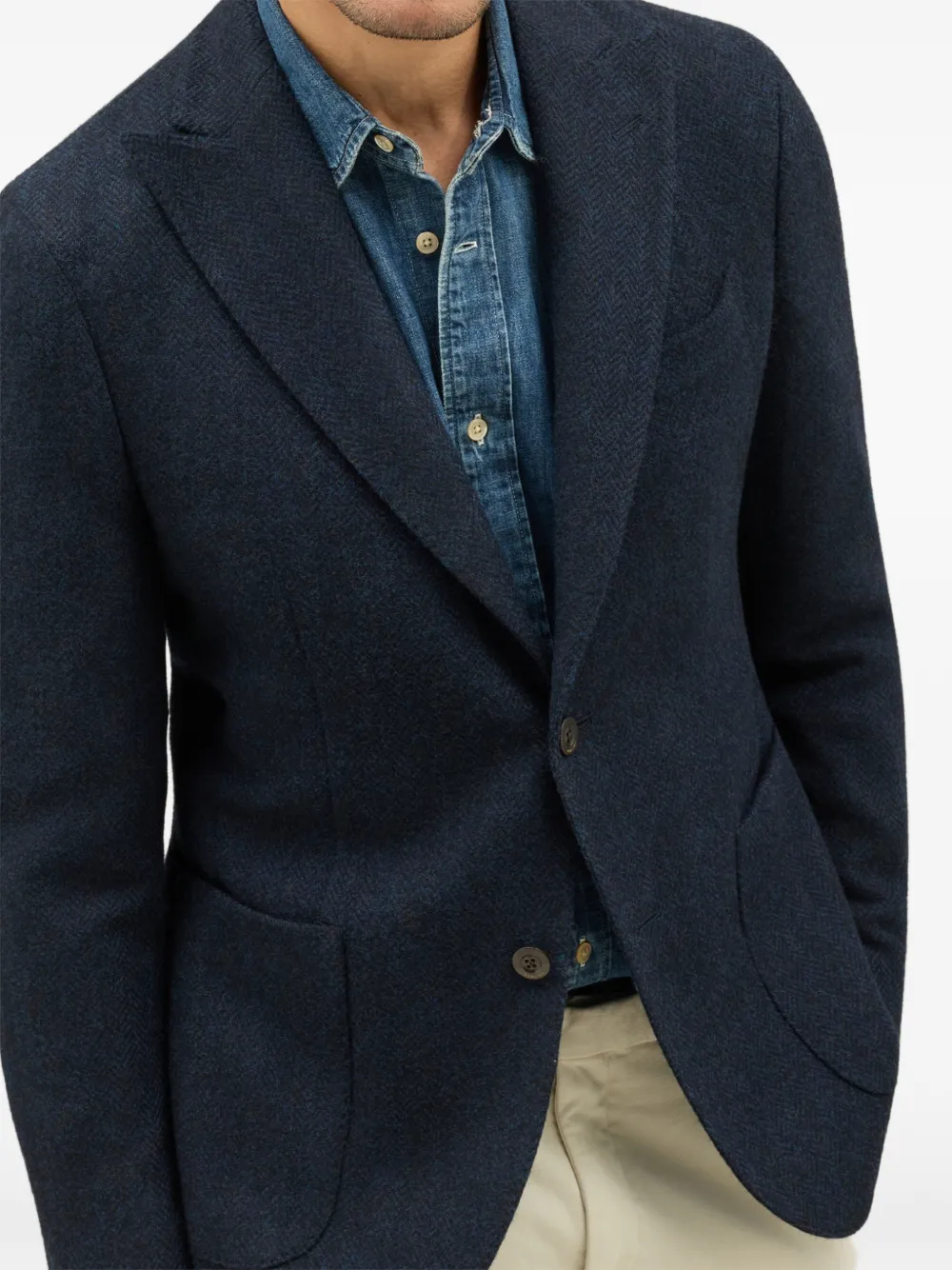 Boglioli houndstooth two-button jacket Blauw