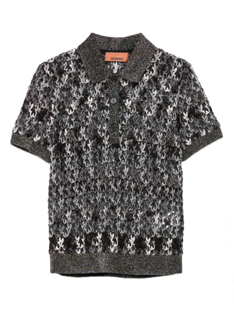 Missoni knit polo top