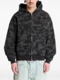 A BATHING APE® camo-print zip-up hoodie - Black