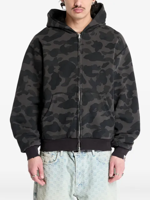 A BATHING APE® camo-print zip-up hoodie