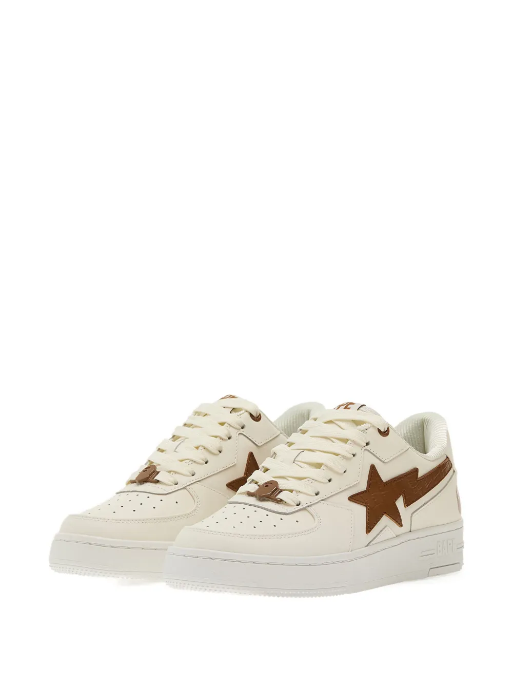 A Bathing Ape Sta Icon #1 Star-lightning Sneakers In Neutral