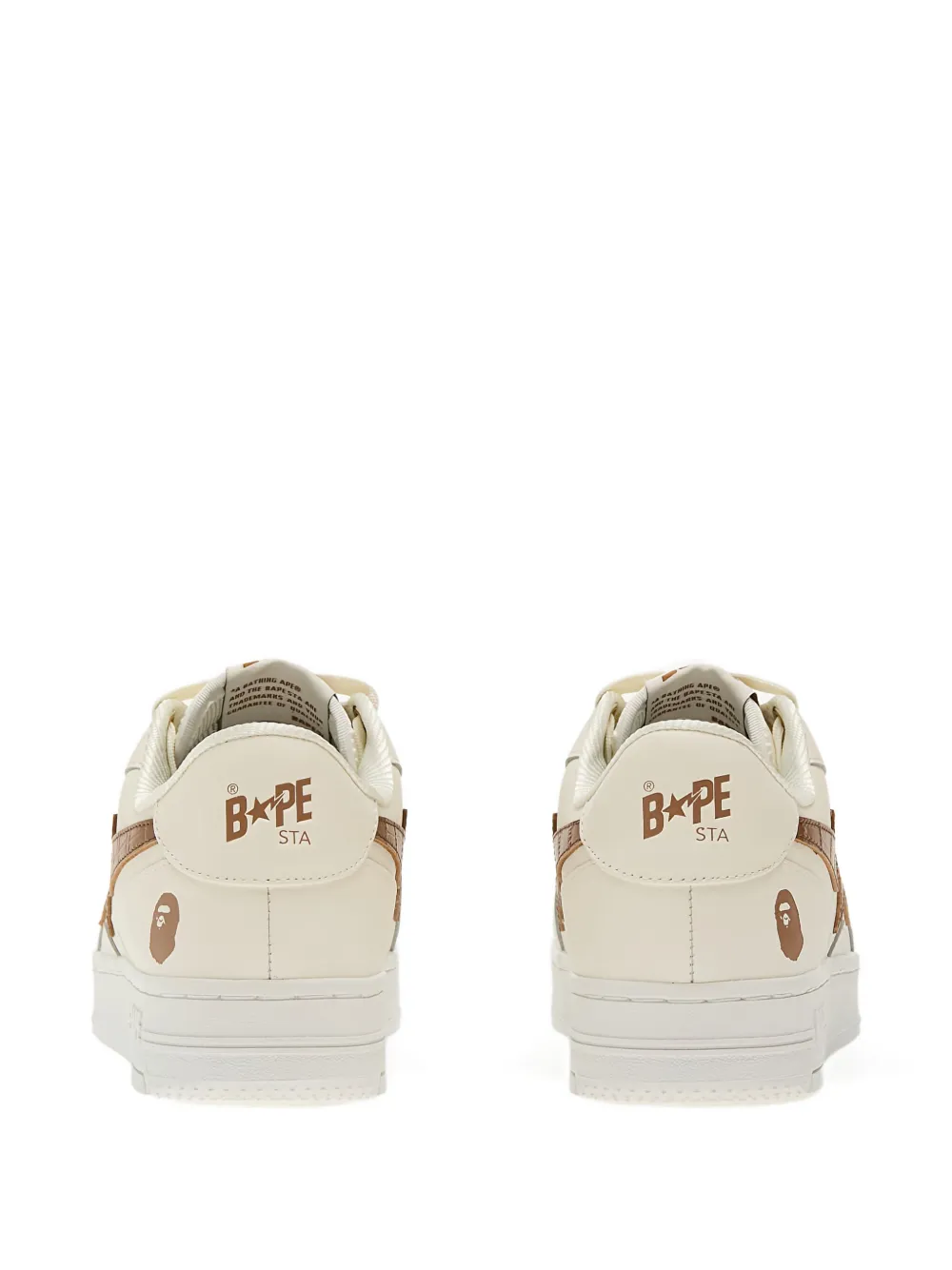 A Bathing Ape Sta Icon #1 Star-lightning Sneakers In Neutral