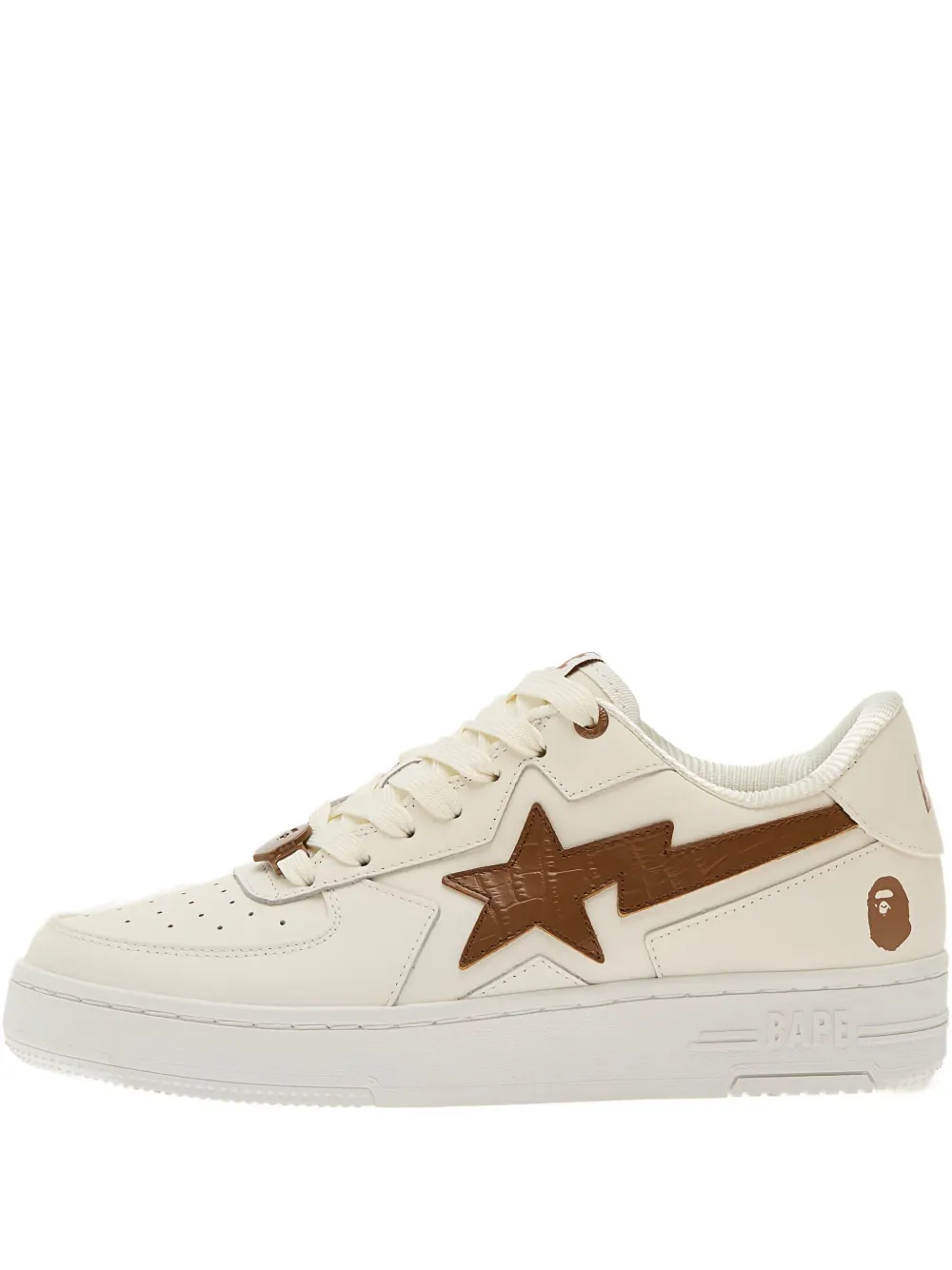 A Bathing Ape Sta Icon #1 Star-lightning Sneakers In Neutral