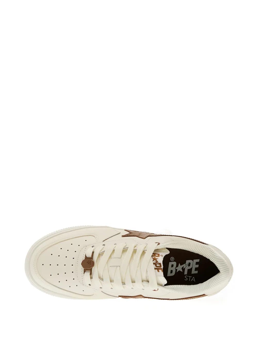 A Bathing Ape Sta Icon #1 Star-lightning Sneakers In Neutral