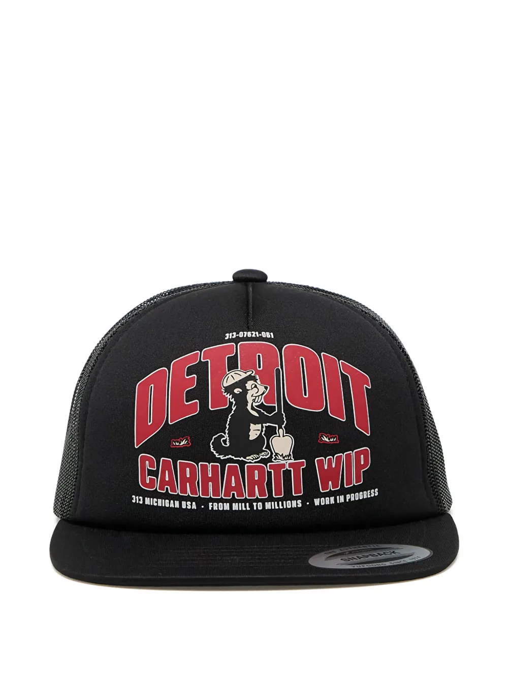 Carhartt Detroit-graphic Trucker Cap In Black