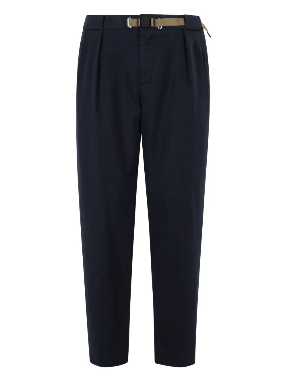 White Sand Broek met geplooide voorkant en gespsluiting Blauw