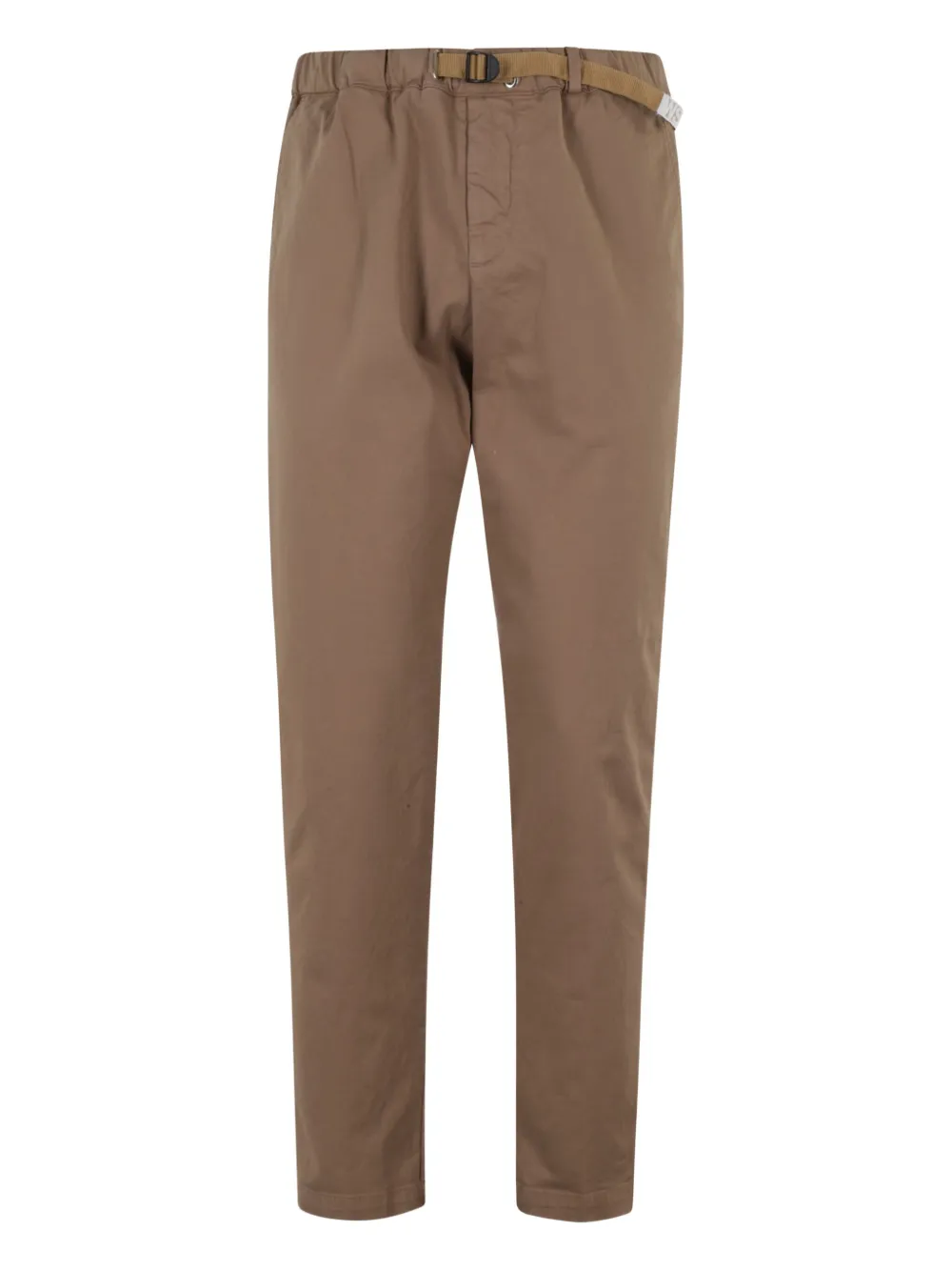 White Sand Broek van katoenblend met gespsluiting Bruin