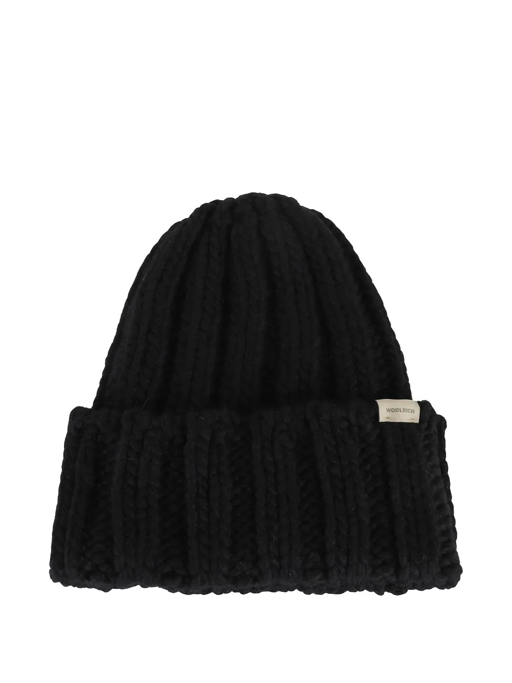 Woolrich cable-knit beanie hat - ブラック Woolrich cable-knit beanie hat - ブラック