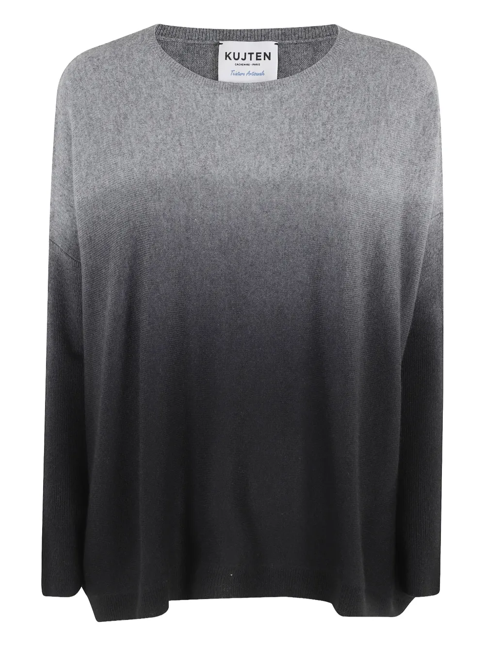 Kujten Ombre Cashmere Sweater In Gray