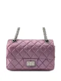CHANEL Pre-Owned 2012 Mini Reissue 2.55 Quilted Metallic Lambskin Double Flap crossbody bag - Pink