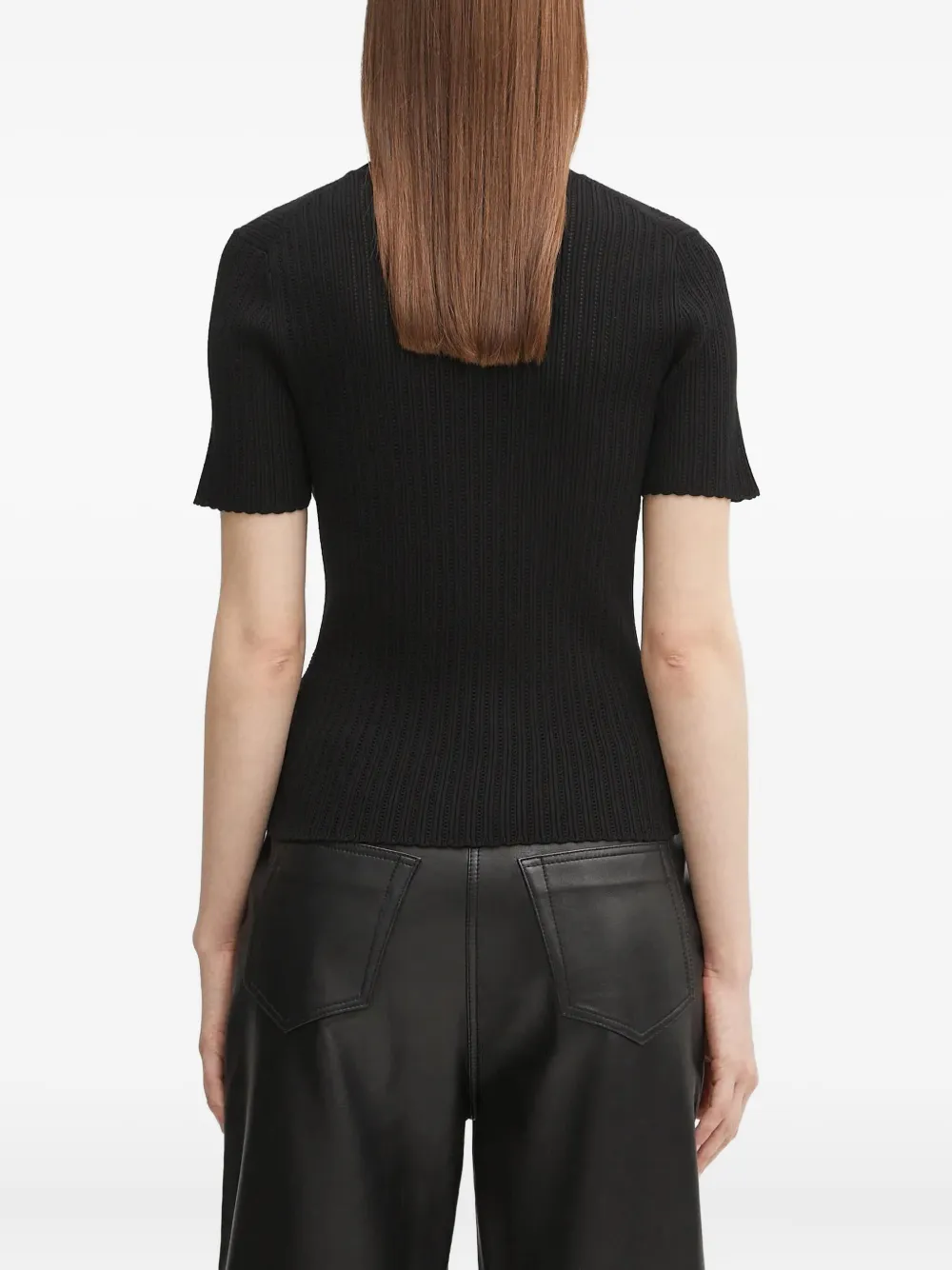 Kenzo Ribgebreide top met diamantpatroon Zwart