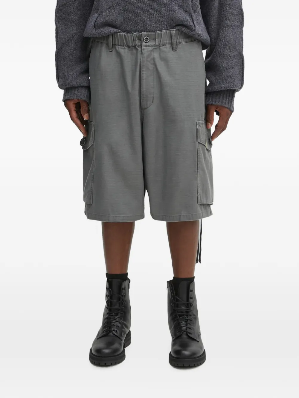 Neighborhood Shorts cargo con coulisse - Grigio