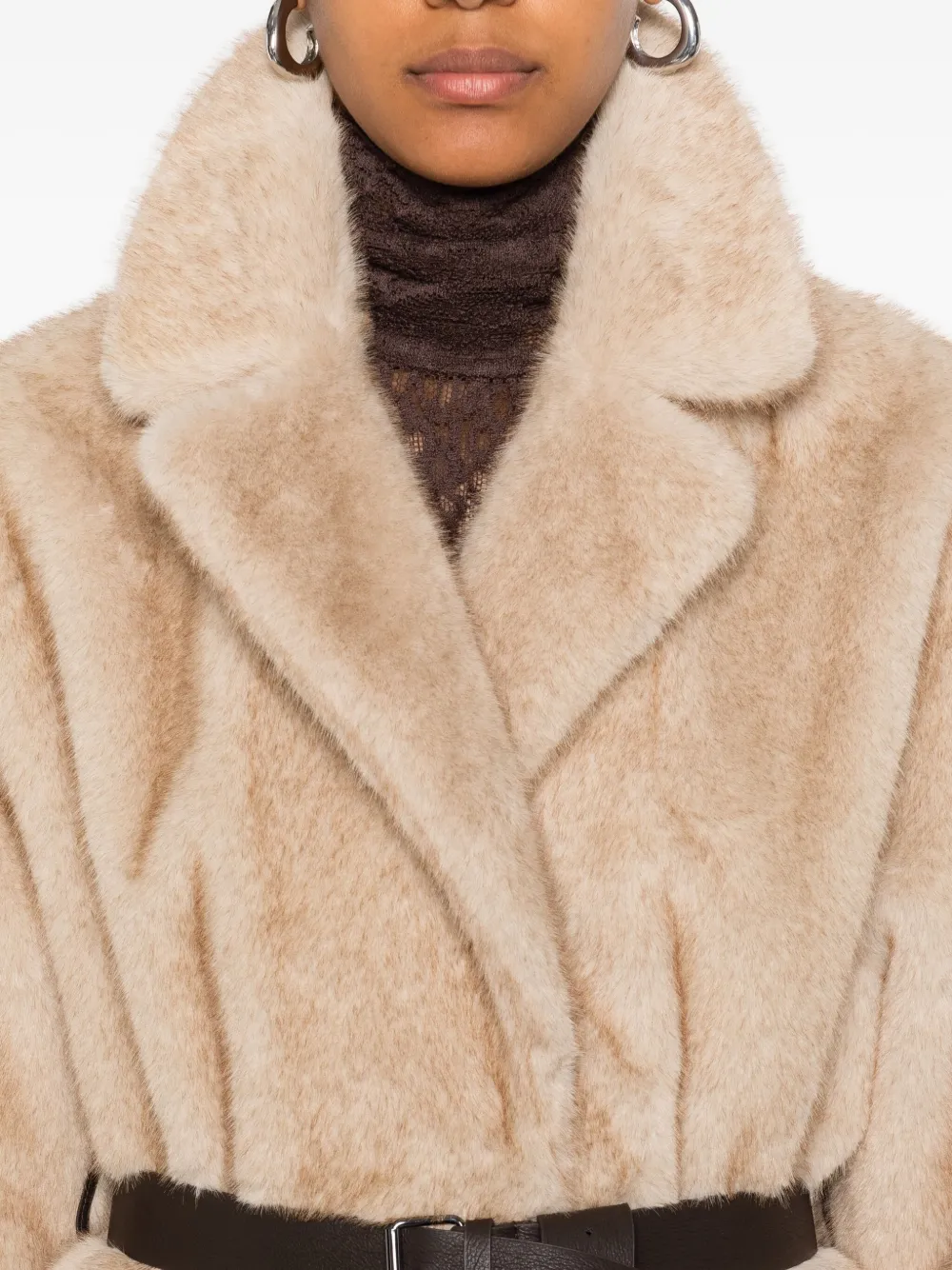 P.a.r.o.s.h Belted Coat In Neutral