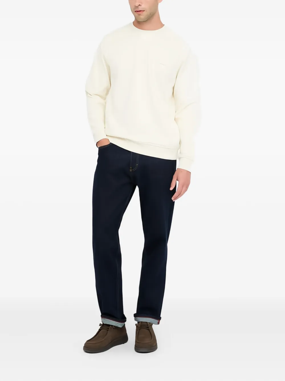 LIU JO panelled crew neck sweatshirt - Wit