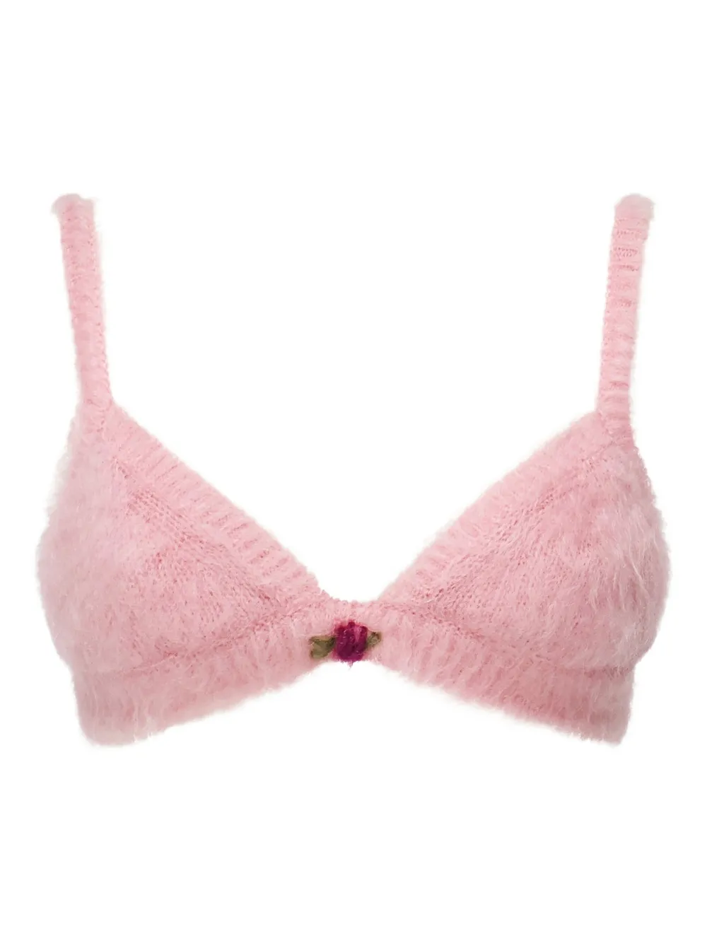 Alessandra Rich embroidered top - ピンク Alessandra Rich embroidered top - ピンク