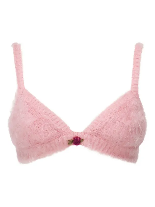Alessandra Rich Embroidered Top in Pink