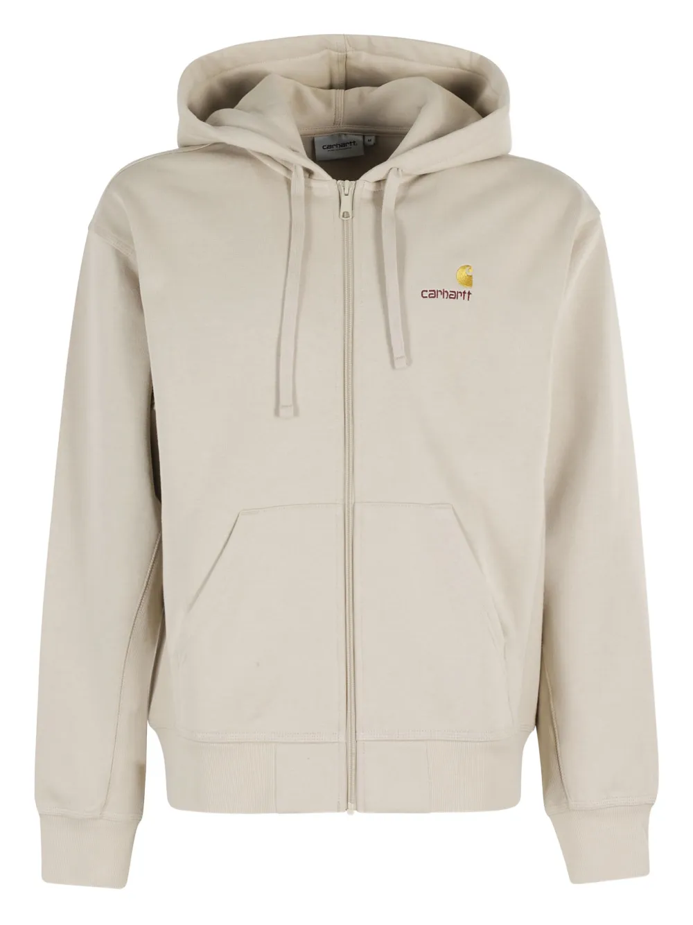 Carhartt WIP embroidered-logo hoodie Beige