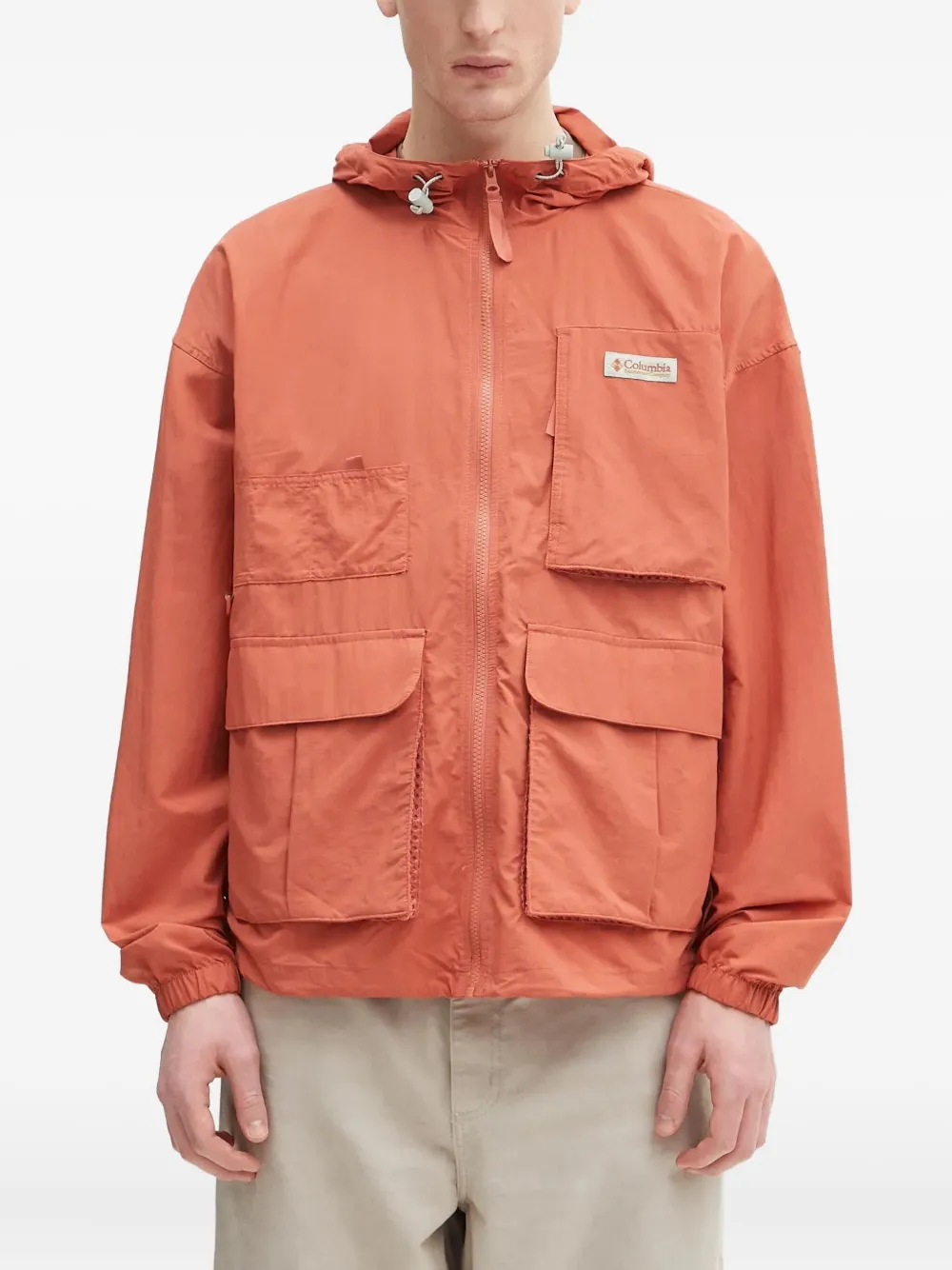 Columbia hooded windbreaker jacket Oranje