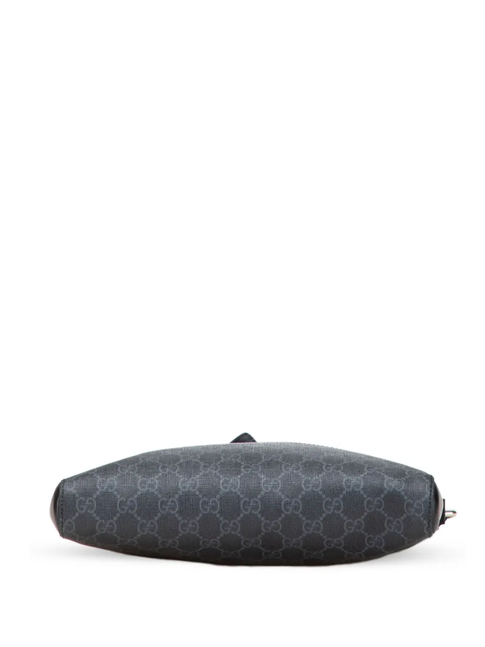 Pre-owned Gucci 2016-2025 Medium Gg Supreme Web Crossbody Bag In Black