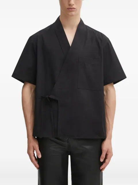Kenzo camisa de manga corta con cierre de lazo