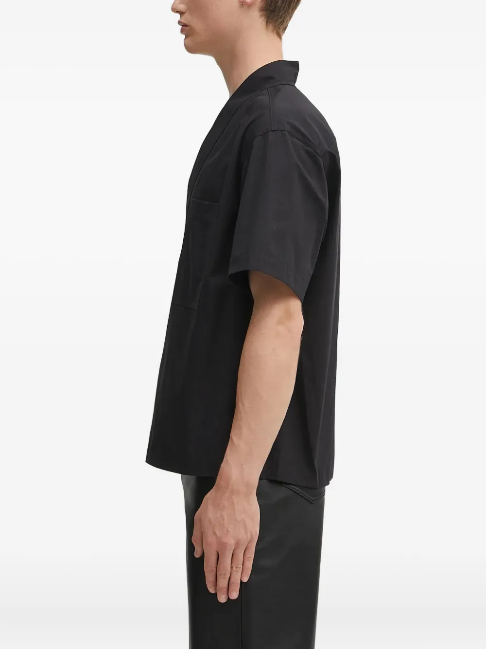 Kenzo Overhemd met striksluiting en korte mouwen Zwart