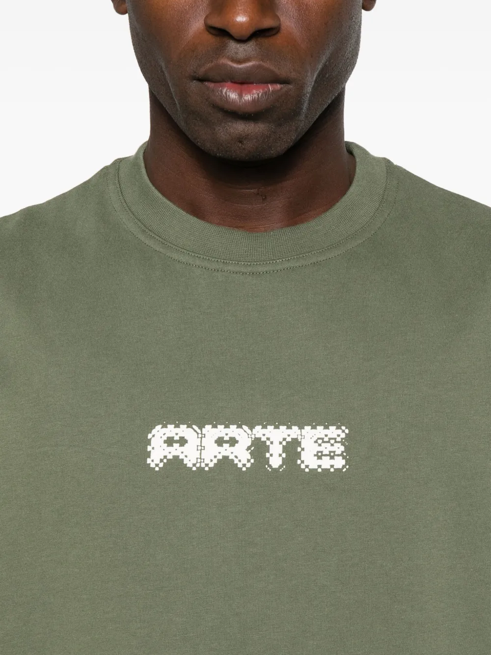 Arte Antwerp T-shirt met pixellogo Groen
